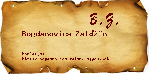 Bogdanovics Zalán névjegykártya